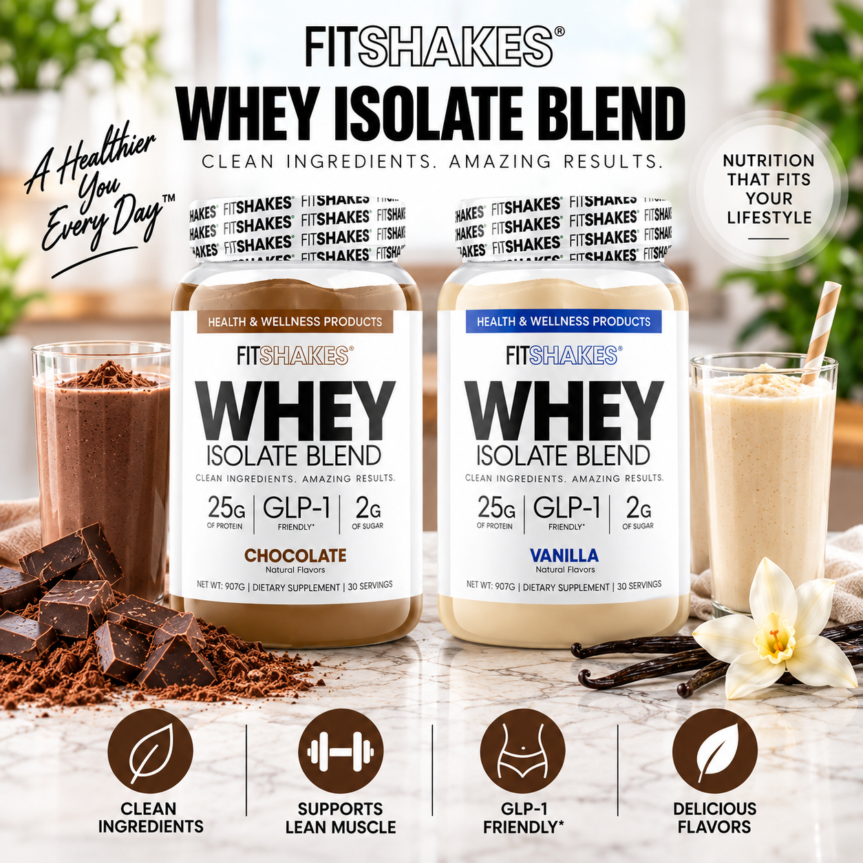 Fit Shakes Whey Isolate Blend