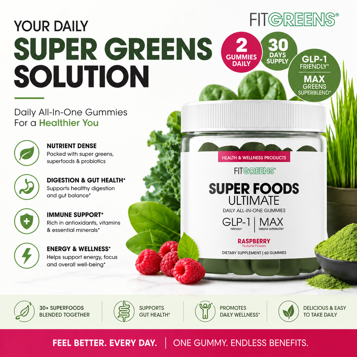 Fit Greens Super Foods Ultimate Gummies