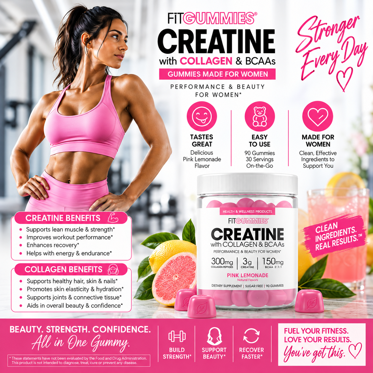 Fit Gummies Creatine + Collagen + BCAAs